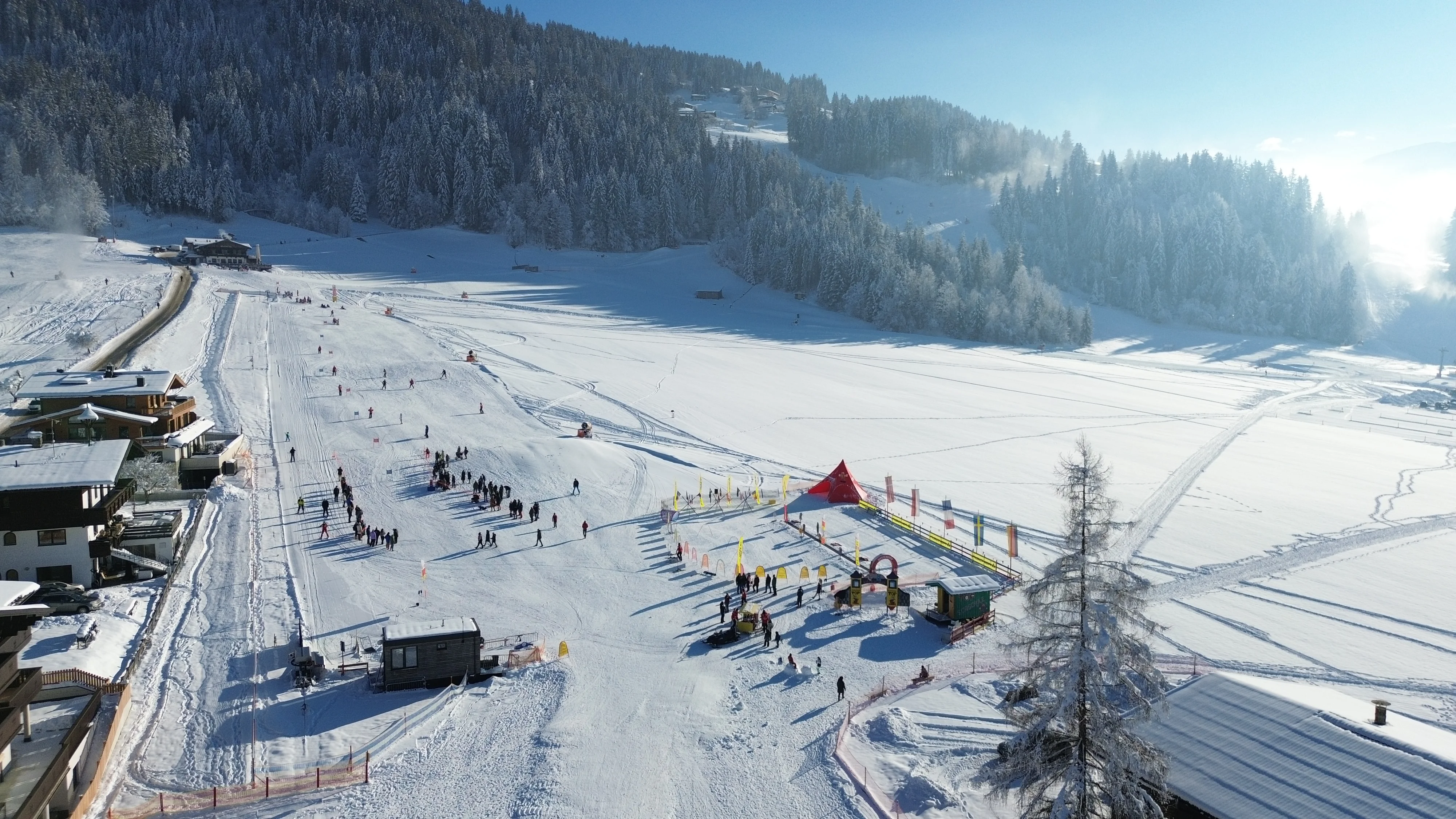 Samer practice slope in Westendorf with drag lift and children's area
